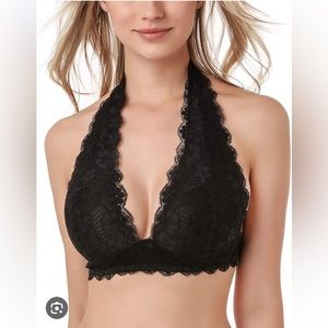 Floral Lace Halter Bralette Top